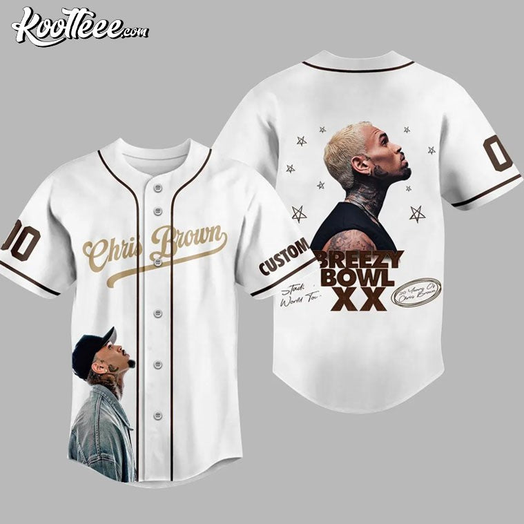 Chris Brown Breezy Bowl XX Personalized Baseball Jersey Unisex T-shirt, Sweatshirt, Hoodie, Long Sleeve Tee - T-Shirt, Sweatshirt, Hoodie