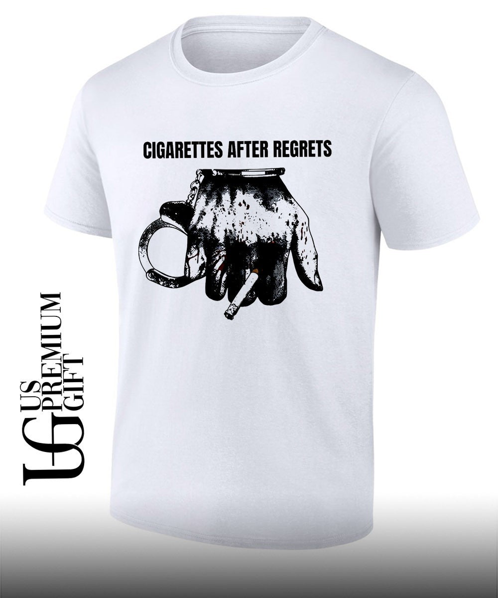Cigarettes after regrests handcuffed arm smoking shirt Unisex T-shirt, Sweatshirt, Hoodie, Long Sleeve Tee - T-Shirt, Sweatshirt, Hoodie