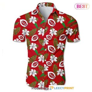 Cincinnati Reds Flower Tropical Hawaiian Shirt Summer - Cincinnati Reds Hawaiian Shirt Unisex T-shirt, Sweatshirt, Hoodie, Long Sleeve Tee - T-Shirt, Sweatshirt, Hoodie