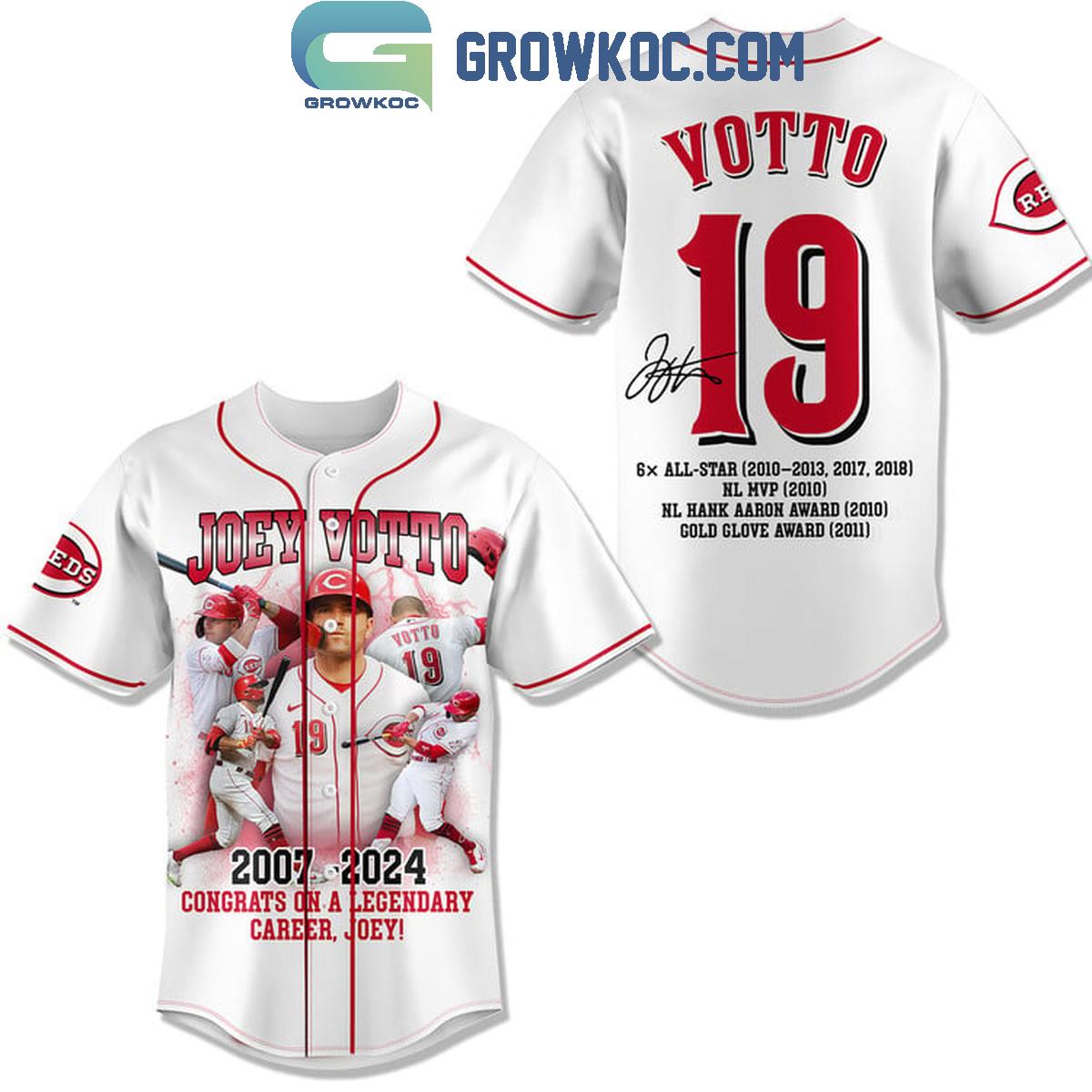 Cincinnati Reds Joey Votto 2007-2024 Thank You Joey Baseball Jersey Unisex T-shirt, Sweatshirt, Hoodie, Long Sleeve Tee - T-Shirt, Sweatshirt, Hoodie