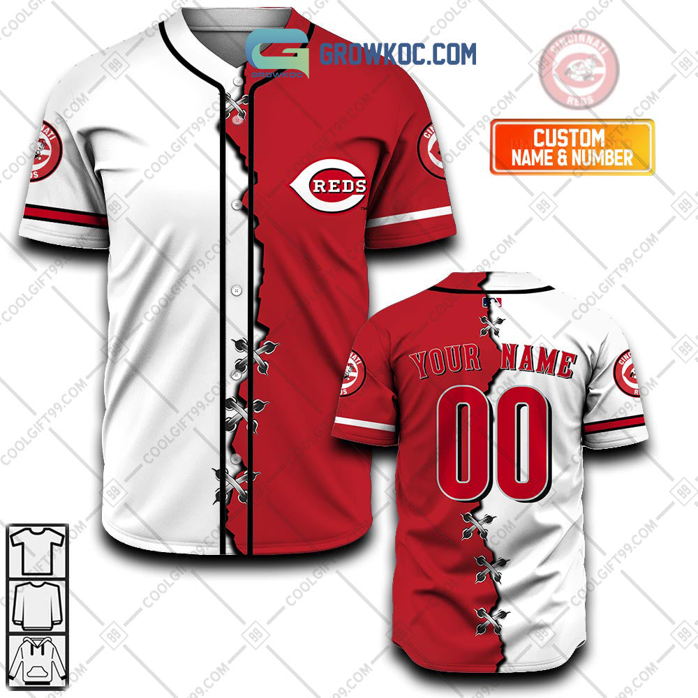Cincinnati Reds MLB Personalized Mix Baseball Jersey Unisex T-shirt, Sweatshirt, Hoodie, Long Sleeve Tee - T-Shirt, Sweatshirt, Hoodie