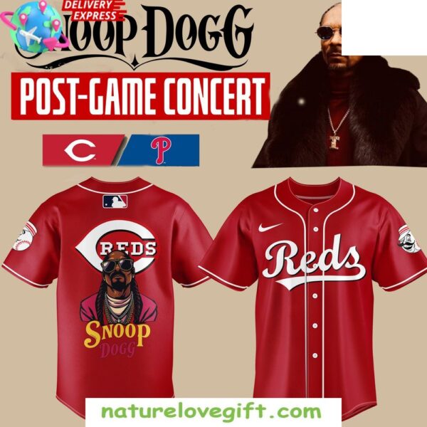 Cincinnati Reds Snoop Dogg Concert Jersey Unisex T-shirt, Sweatshirt, Hoodie, Long Sleeve Tee - T-Shirt, Sweatshirt, Hoodie