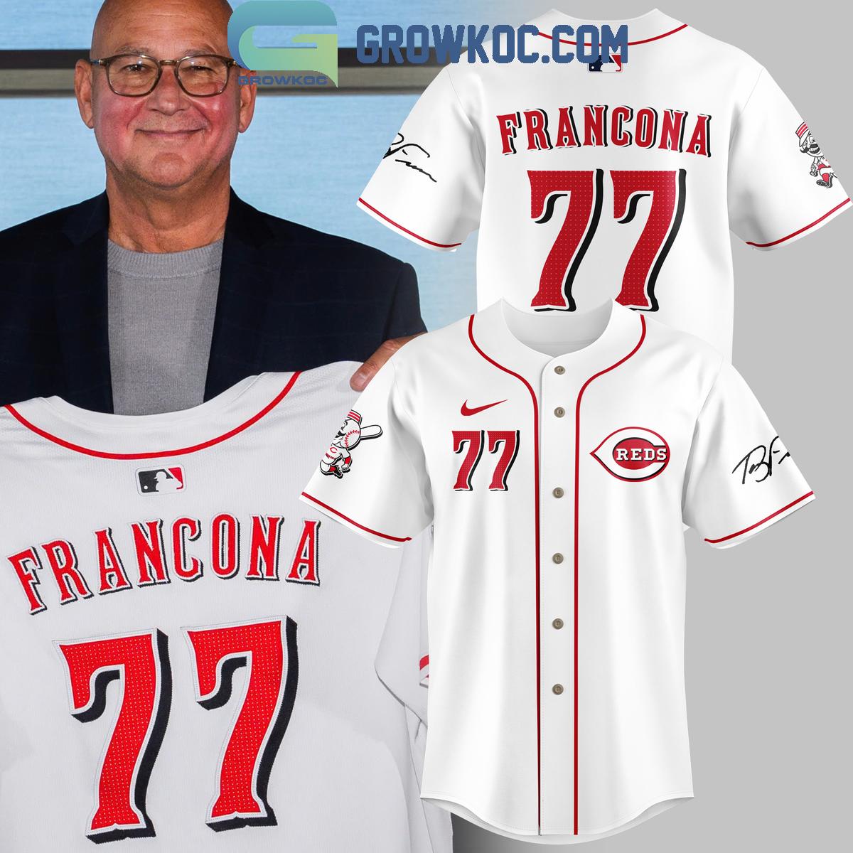 Cincinnati Reds Terry Francona Signature 2024 Baseball Jersey Unisex T-shirt, Sweatshirt, Hoodie, Long Sleeve Tee - T-Shirt, Sweatshirt, Hoodie