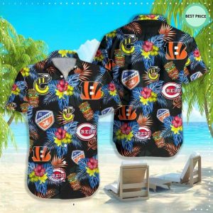 Cincinnati Stingers FC Cincinnati Hawaiian Shirt, Cincinnati Reds Hawaiian Shirt Unisex T-shirt, Sweatshirt, Hoodie, Long Sleeve Tee - T-Shirt, Sweatshirt, Hoodie