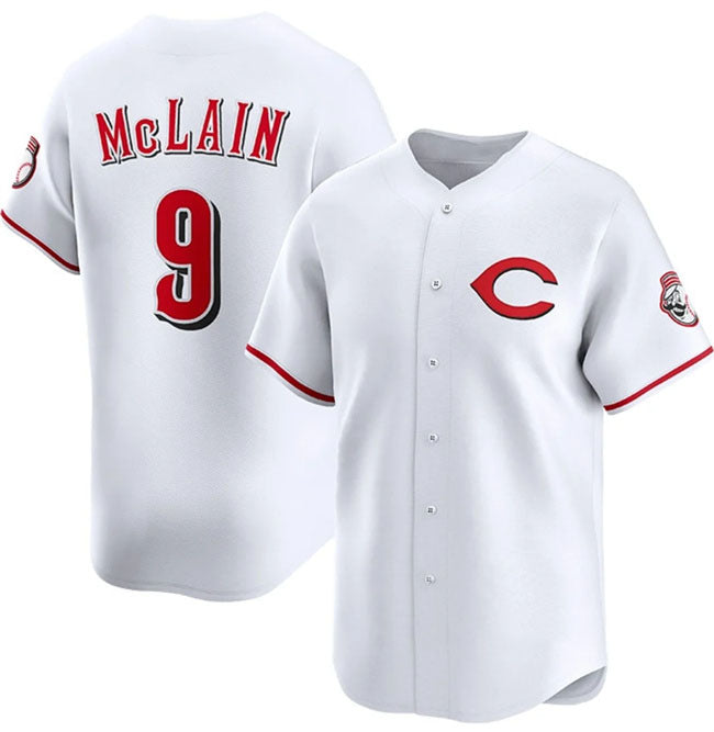 Cincinnati Reds #9 Matt McLain White 2025 Home Limited Stitched Baseball Jersey baseball jersey product view 1