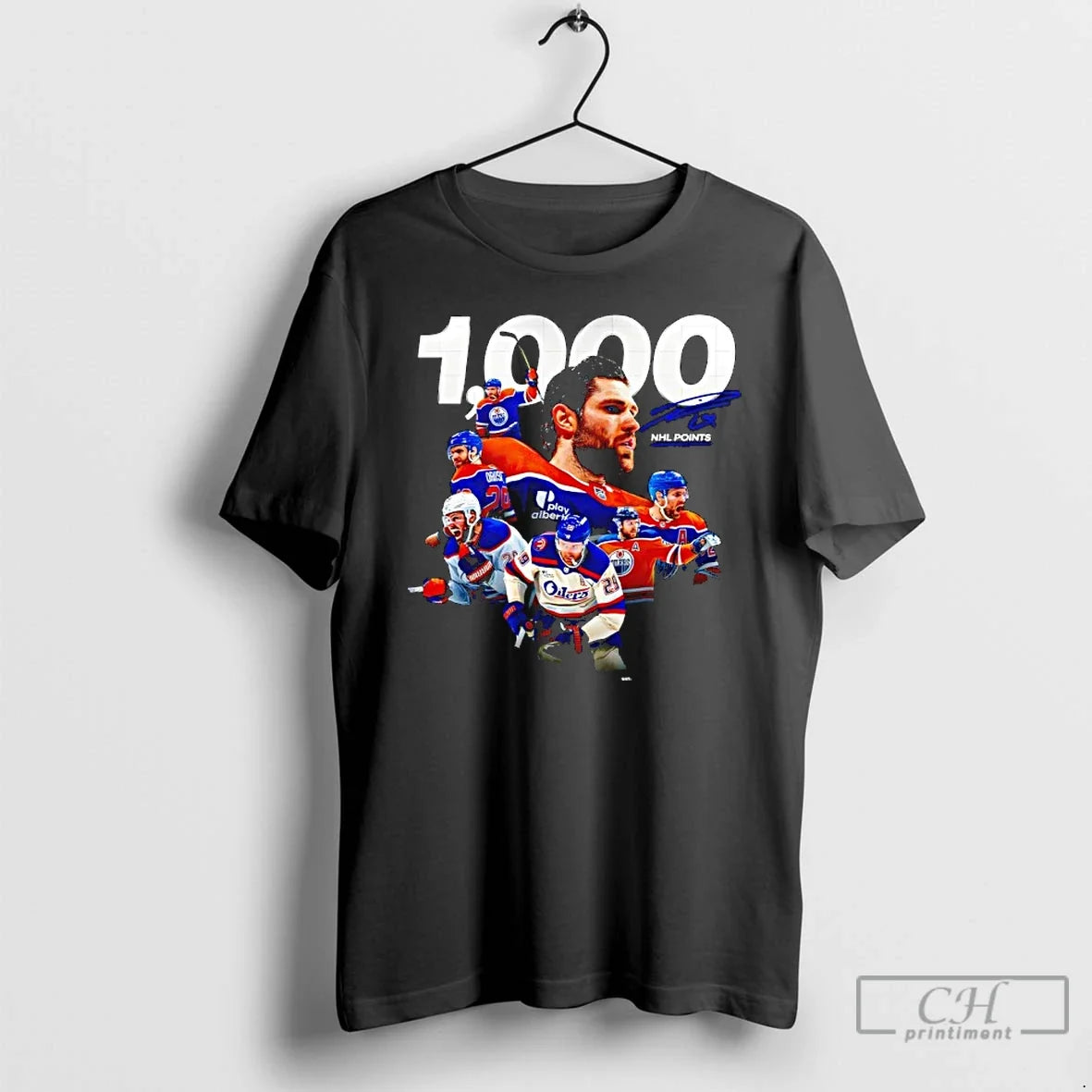 Classic 1 000 Nhl Leon Draisaitl Edmonton Oilers Signature T-Shirts, Hoodie, Sweatshirt - T-Shirt, Sweatshirt, Hoodie