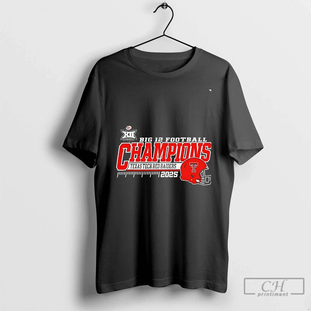 Classic 2025 Big 12 Football Champions Texas Tech Red Raiders Helmet Chriast T-Shirts, Hoodie, Sweatshirt - T-Shirt, Sweatshirt, Hoodie