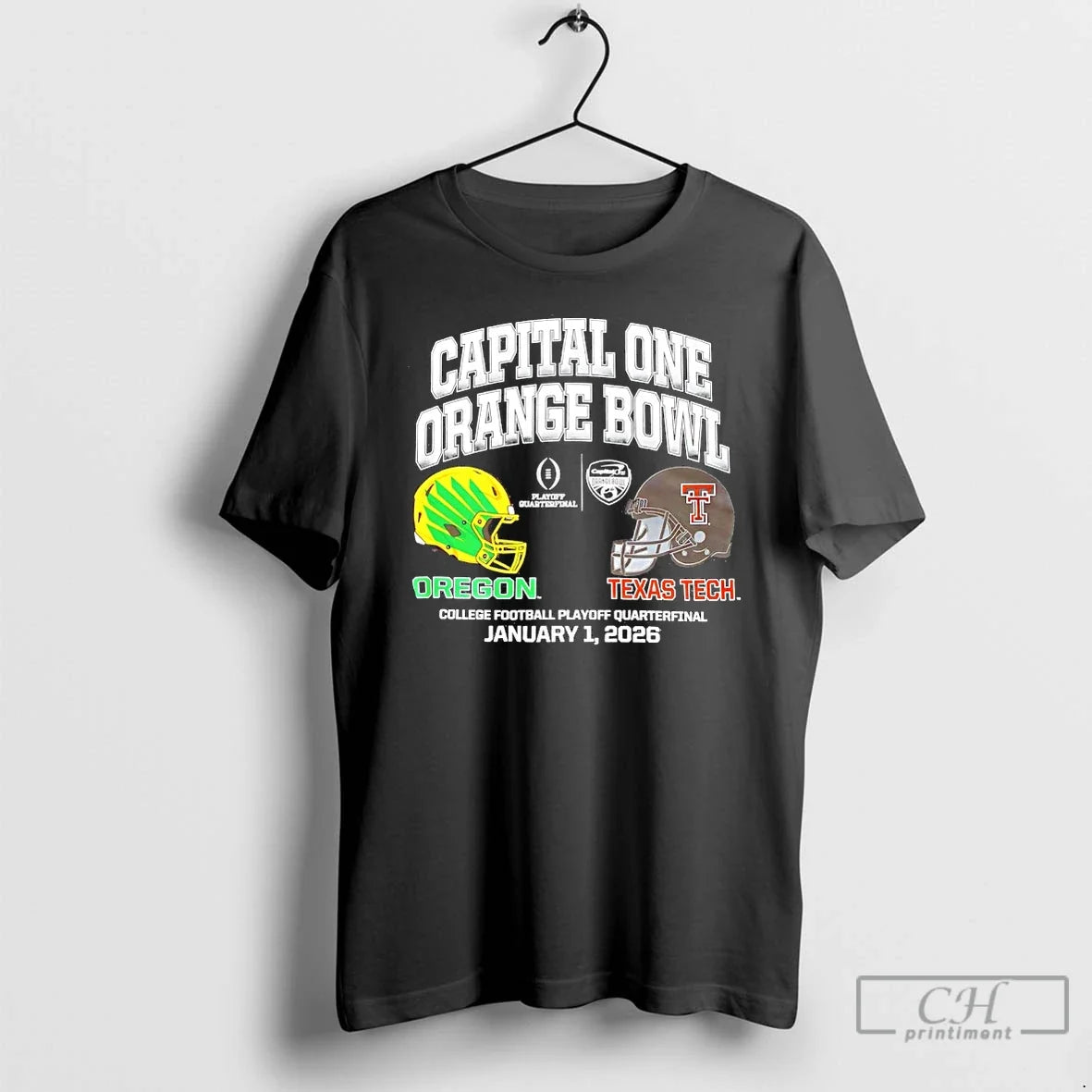 Classic 2026 Oregon Vs Texas Tech Capital One Orange Bowl Helmet T-Shirts, Hoodie, Sweatshirt - T-Shirt, Sweatshirt, Hoodie