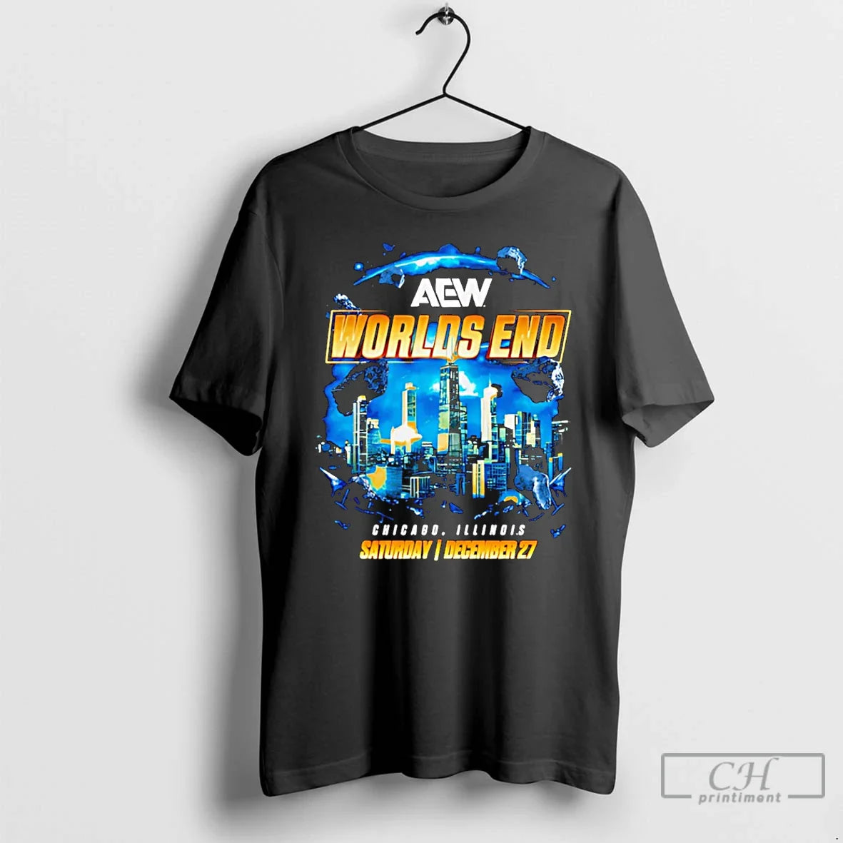 Classic Aew Worlds End 2025 Event City Skyline T-Shirts, Hoodie, Sweatshirt - T-Shirt, Sweatshirt, Hoodie
