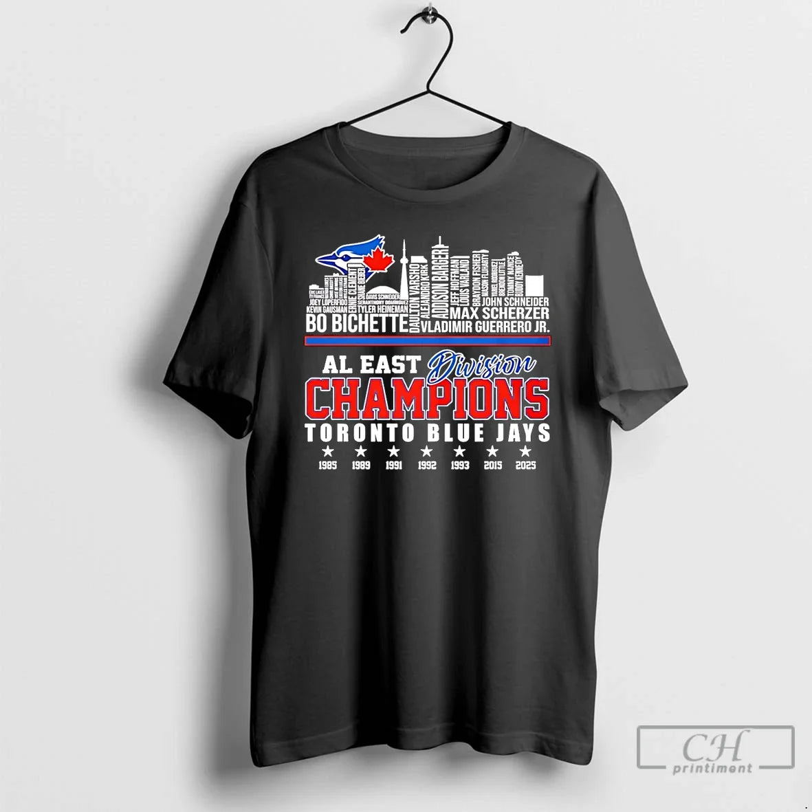 Classic Al East Division Champions 2025 Toronto Blue Jays Player Names Skyline T-Shirts, Hoodie, Sweatshirt - T-Shirt, Sweatshirt, Hoodie