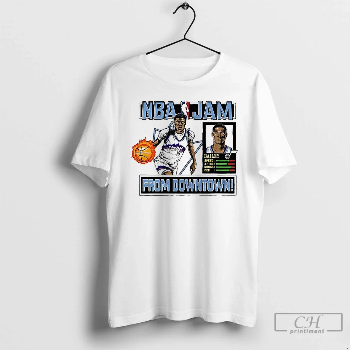 Classic Ace Bailey Utah Jazz Nba Jam Form Downtown Classic Video Game T-Shirts, Hoodie, Sweatshirt - T-Shirt, Sweatshirt, Hoodie
