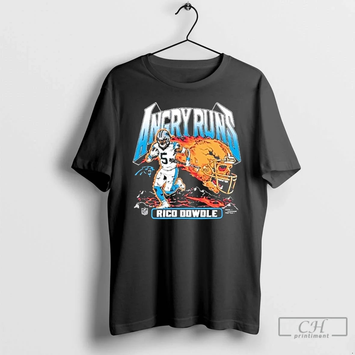 Classic Angry Runs 2025 Panthers Rico Dowdle T-Shirts, Hoodie, Sweatshirt - T-Shirt, Sweatshirt, Hoodie
