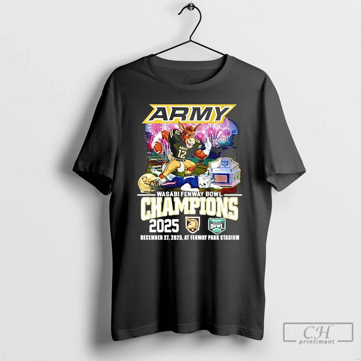 Classic Army Black Knights 2025 Wasabi Fenway Bowl Champions Mascot T-Shirts, Hoodie, Sweatshirt - T-Shirt, Sweatshirt, Hoodie