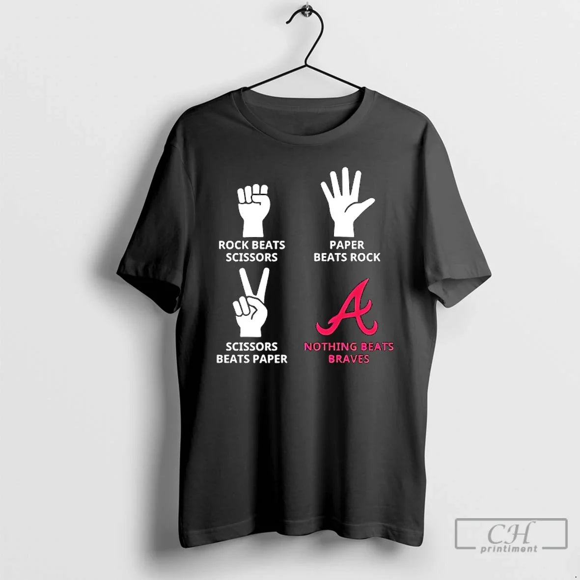Classic Atlanta Braves Nothing Beats Rock Beats Scissors Paper Beats Rock Scissors Beats Paper T-Shirts, Hoodie, Sweatshirt - T-Shirt, Sweatshirt, Hoodie