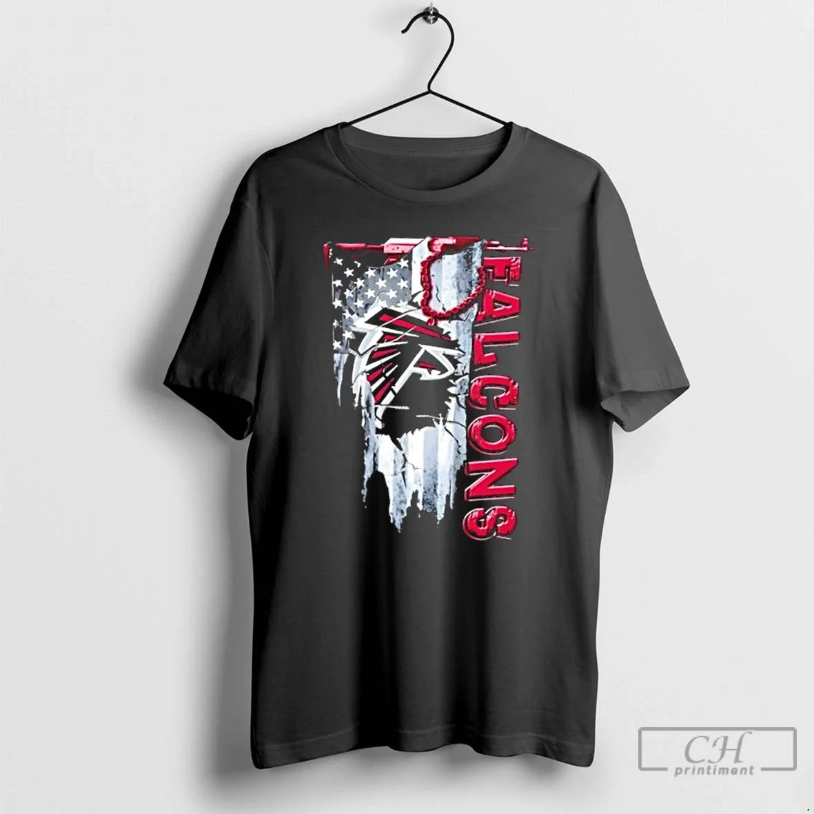 Classic Atlanta Falcons Football Battle Shattered Usa Flag Rip T-Shirts, Hoodie, Sweatshirt - T-Shirt, Sweatshirt, Hoodie