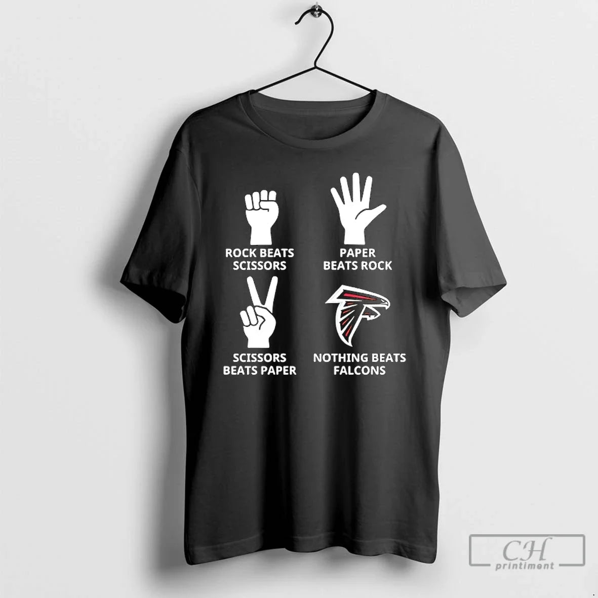 Classic Atlanta Falcons Nothing Beats Rock Beats Scissors Paper Beats Rock Scissors Beats Paper T-Shirts, Hoodie, Sweatshirt - T-Shirt, Sweatshirt, Hoodie