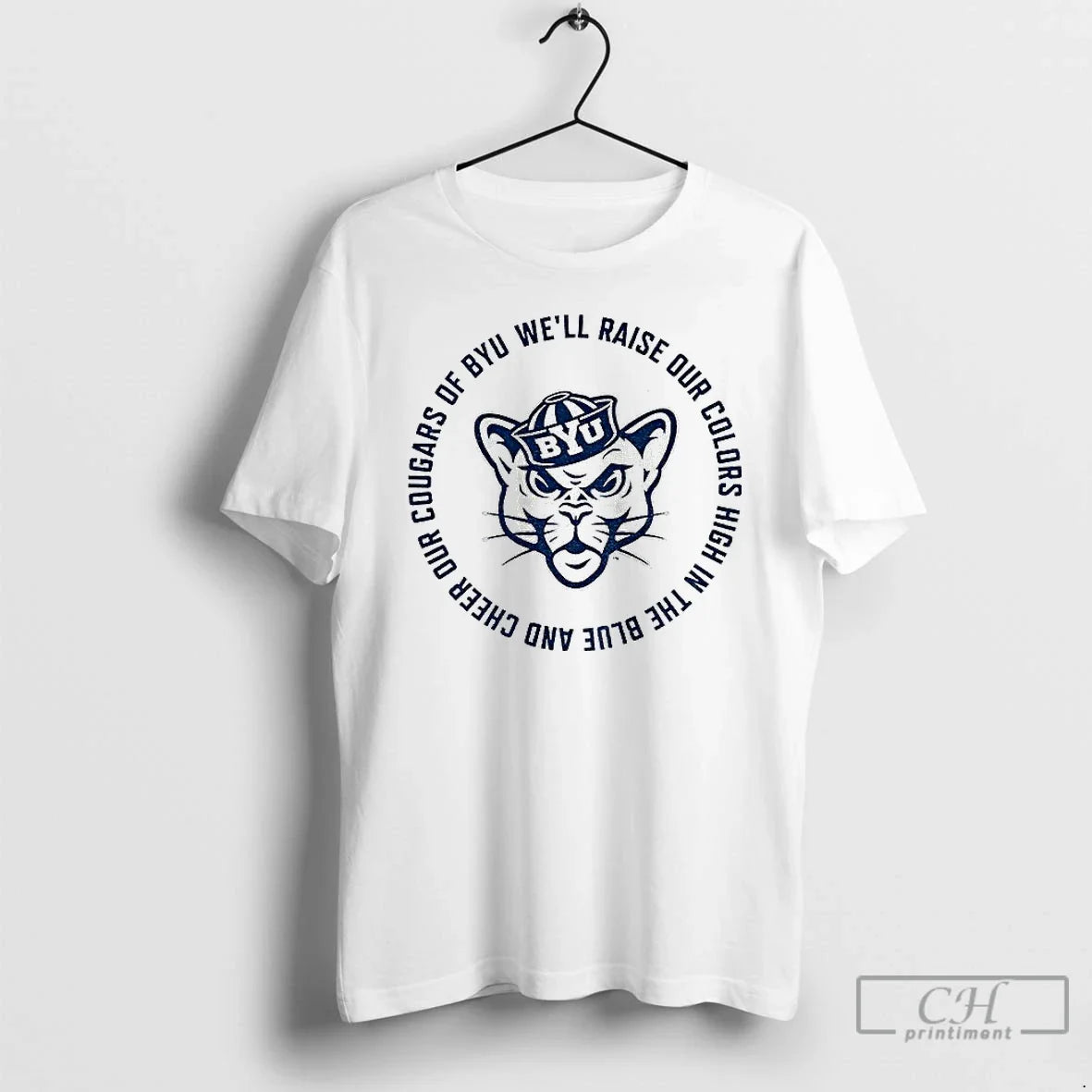 Classic Byu Cougars Basketball Fight Song Well Raise Our Colors High Blue T-Shirts, Hoodie, Sweatshirt - T-Shirt, Sweatshirt, Hoodie