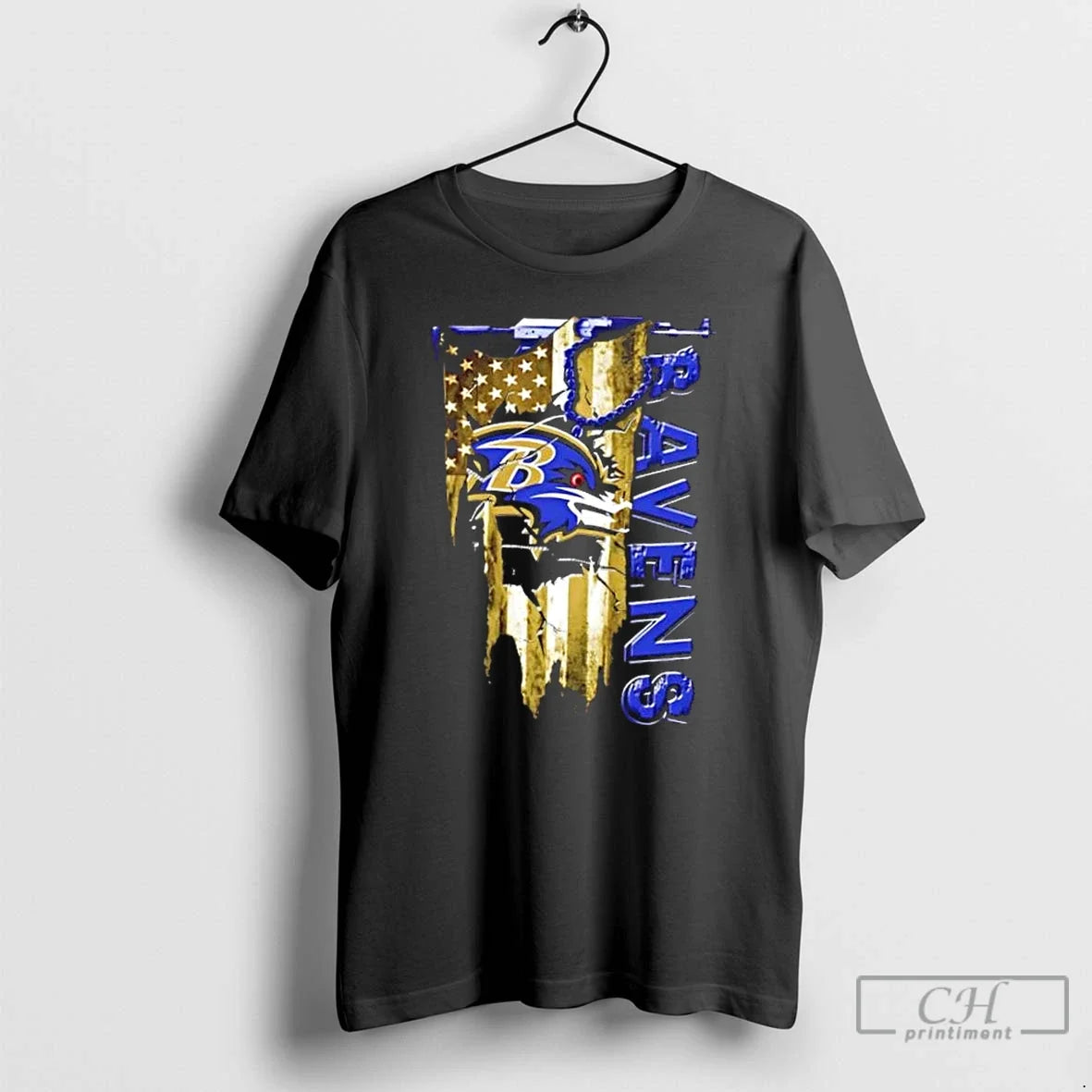 Classic Baltimore Ravens Football Battle Shattered Usa Flag Rip T-Shirts, Hoodie, Sweatshirt - T-Shirt, Sweatshirt, Hoodie