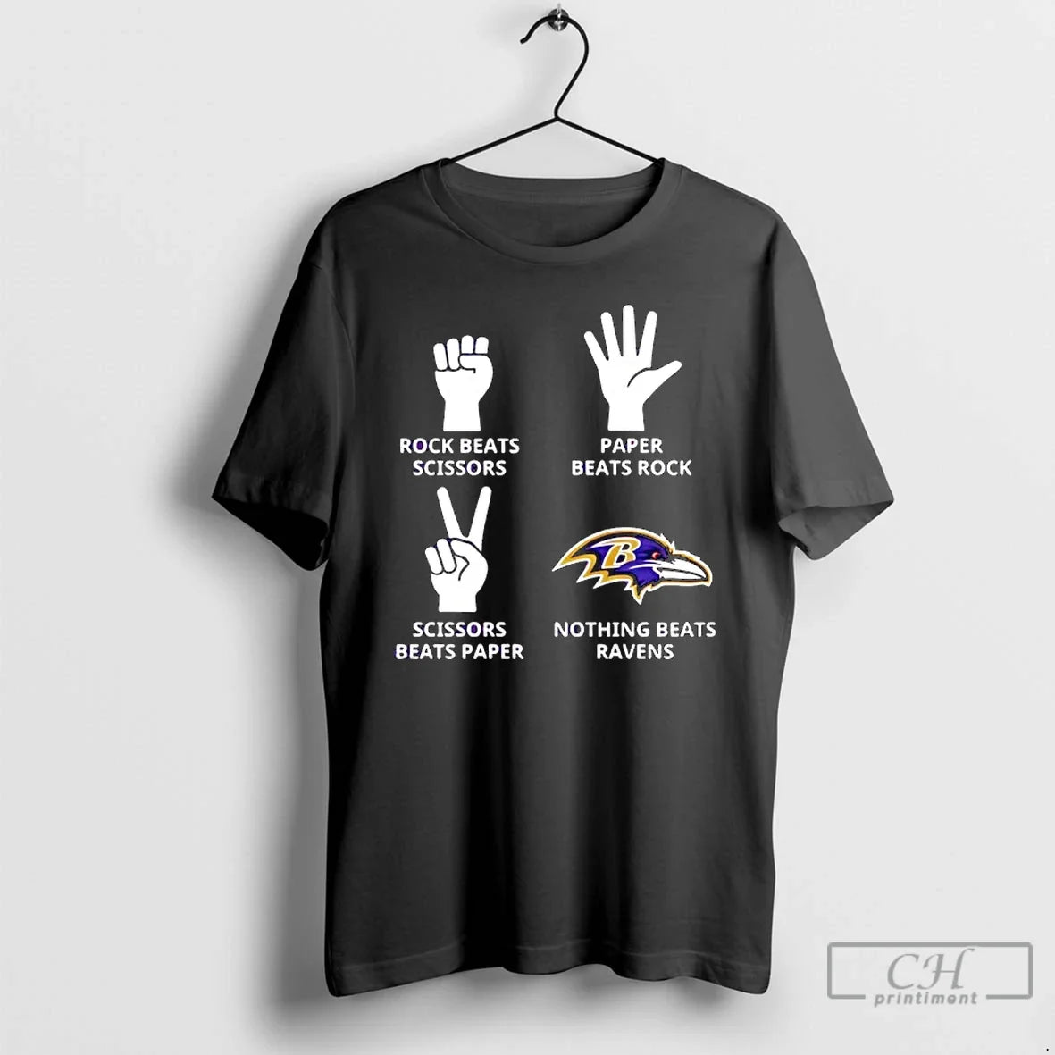 Classic Baltimore Ravens Nothing Beats Rock Beats Scissors Paper Beats Rock Scissors Beats Paper T-Shirts, Hoodie, Sweatshirt - T-Shirt, Sweatshirt, Hoodie