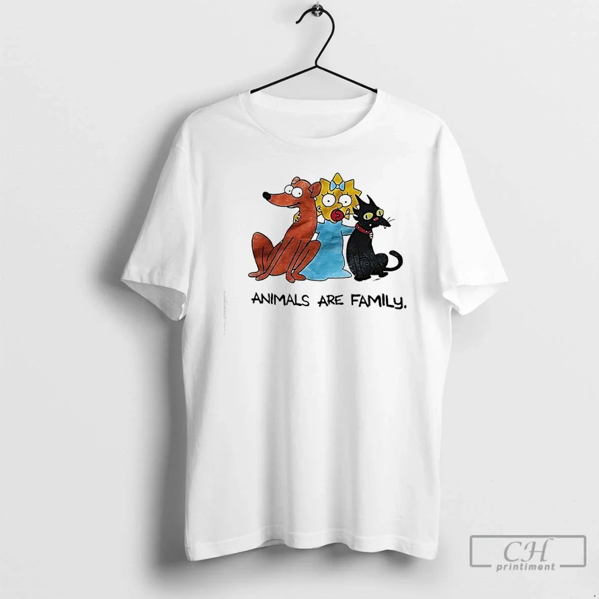 Classic Bart Simpsons Family Pets Animals Are Family T-Shirts, Hoodie, Sweatshirt - T-Shirt, Sweatshirt, Hoodie