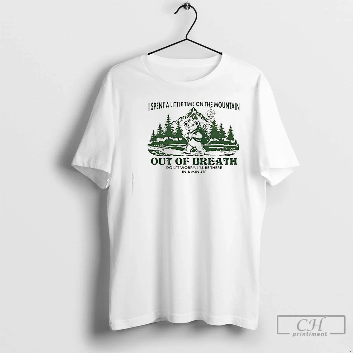 Classic Bear Hiking Spent Little Time Mountain Out Breath Dont Worry T-Shirts, Hoodie, Sweatshirt - T-Shirt, Sweatshirt, Hoodie