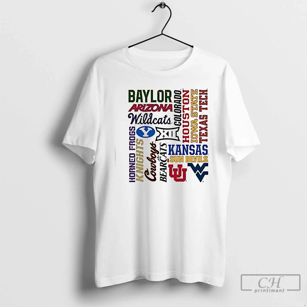 Classic Big 12 Team Wordmarks Logo T-Shirts, Hoodie, Sweatshirt - T-Shirt, Sweatshirt, Hoodie