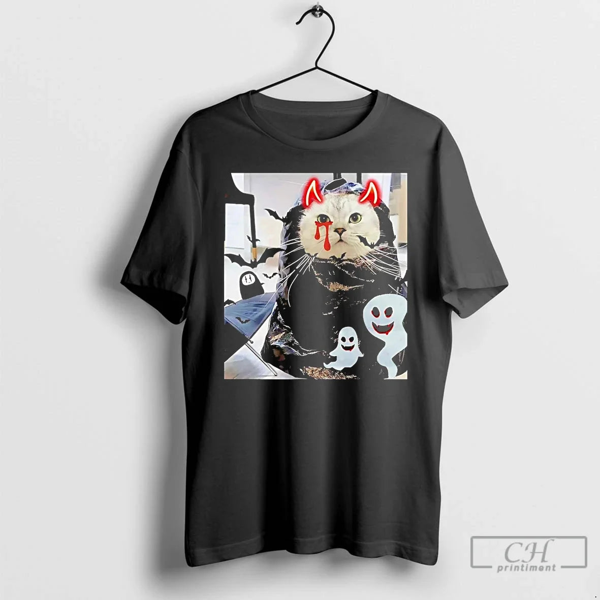 Classic Black Cat Devil No Face Halloween T-Shirts, Hoodie, Sweatshirt - T-Shirt, Sweatshirt, Hoodie
