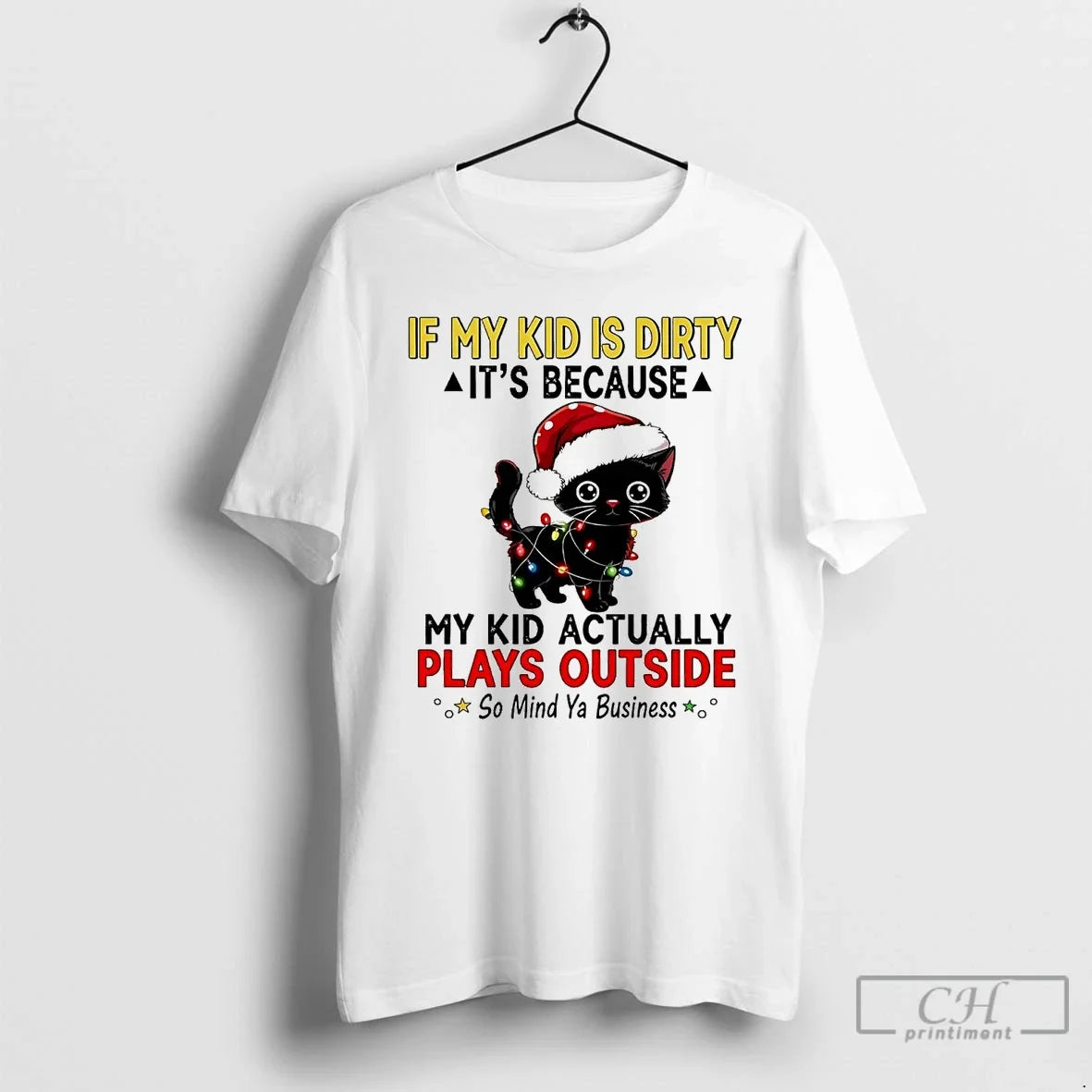 Classic Black Cat If My Kid Is Dirty My Kid Actually Plays Outside T-Shirts, Hoodie, Sweatshirt - T-Shirt, Sweatshirt, Hoodie