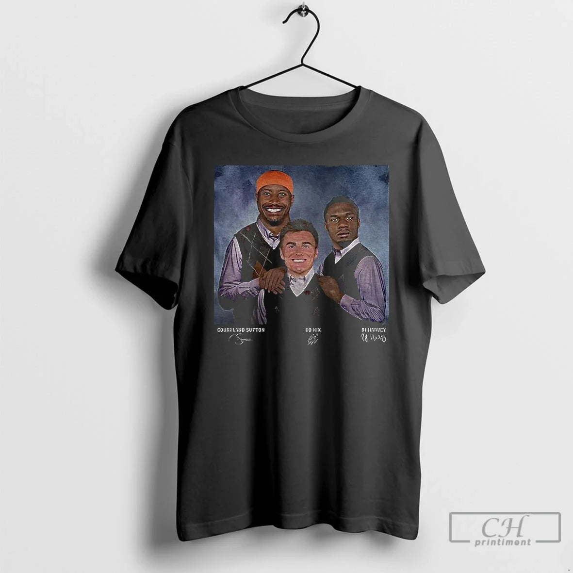 Classic Bo Nix Rj Harvey Courtland Sutton Football Denver Step Bros T-Shirts, Hoodie, Sweatshirt - T-Shirt, Sweatshirt, Hoodie