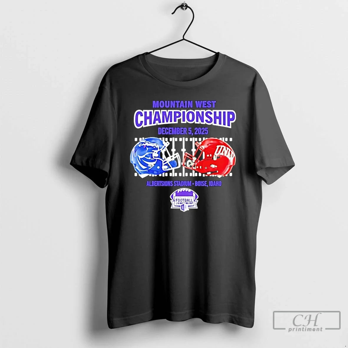 Classic Boise State Vs Unlv 2025 Mountain West Championship Dueling Helmet T-Shirts, Hoodie, Sweatshirt - T-Shirt, Sweatshirt, Hoodie