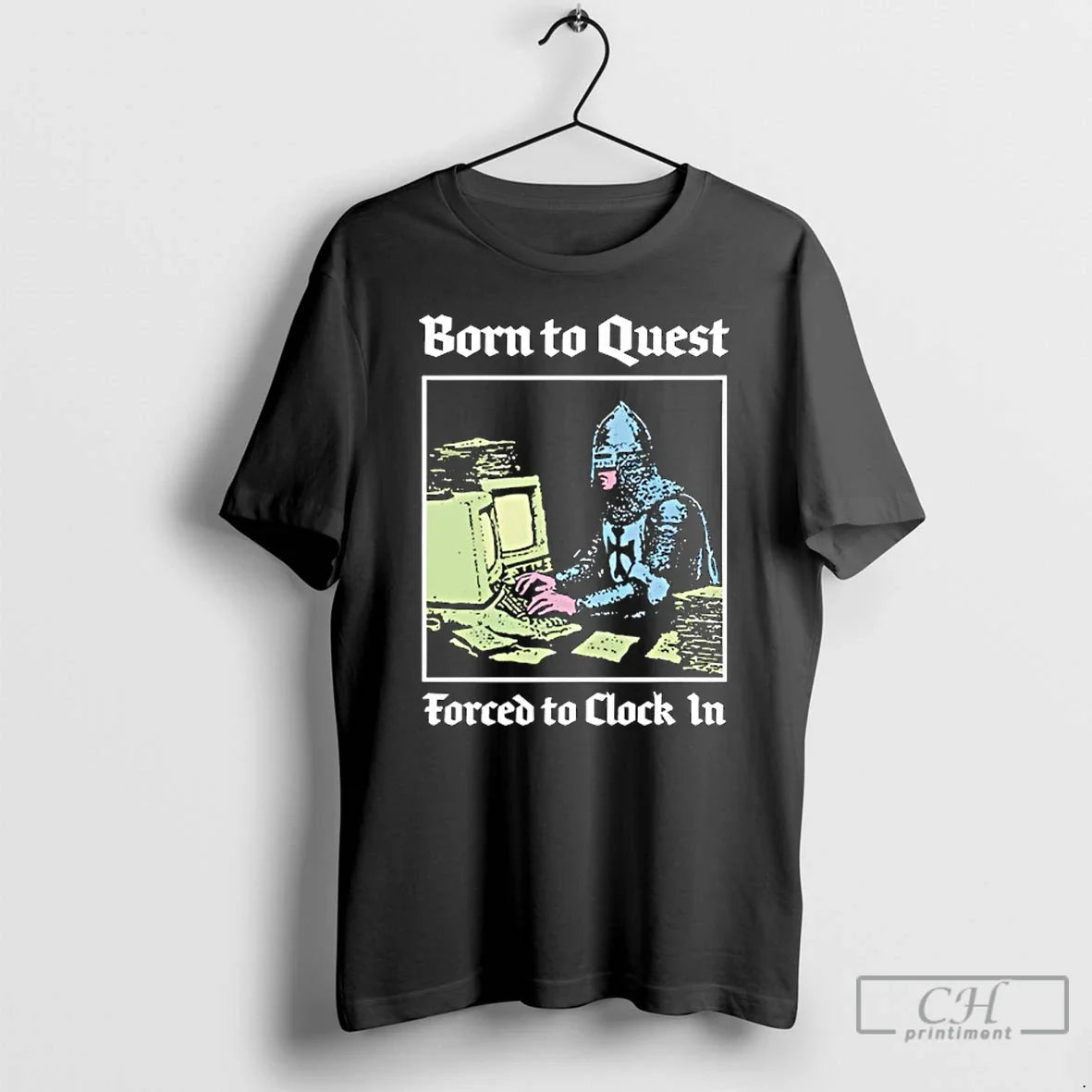 Classic Born Quest Forced Clock Knight Computer T-Shirts, Hoodie, Sweatshirt - T-Shirt, Sweatshirt, Hoodie