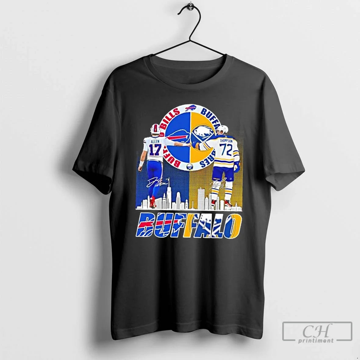 Classic Buffalo City Sports Allen Bills X Thompson Sabres Skyline T-Shirts, Hoodie, Sweatshirt - T-Shirt, Sweatshirt, Hoodie
