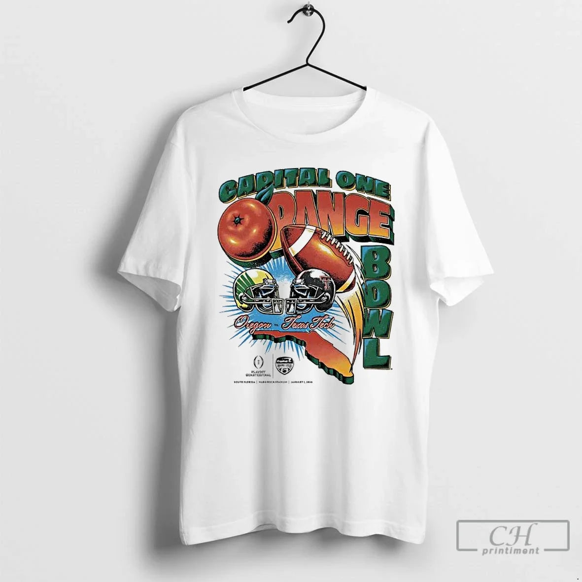 Classic Capital One Orange Bowl 2026 Oregon Vs Texas Tech Matchup Vintage T-Shirts, Hoodie, Sweatshirt - T-Shirt, Sweatshirt, Hoodie