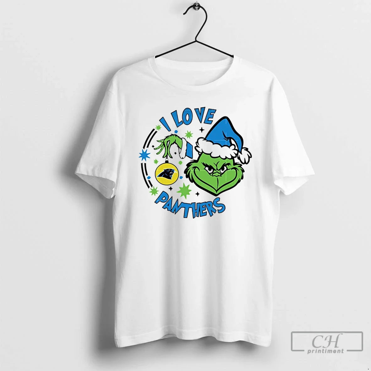 Classic Carolina Panthers X Santa Grinch I Love Panthers White T-Shirts, Hoodie, Sweatshirt - T-Shirt, Sweatshirt, Hoodie