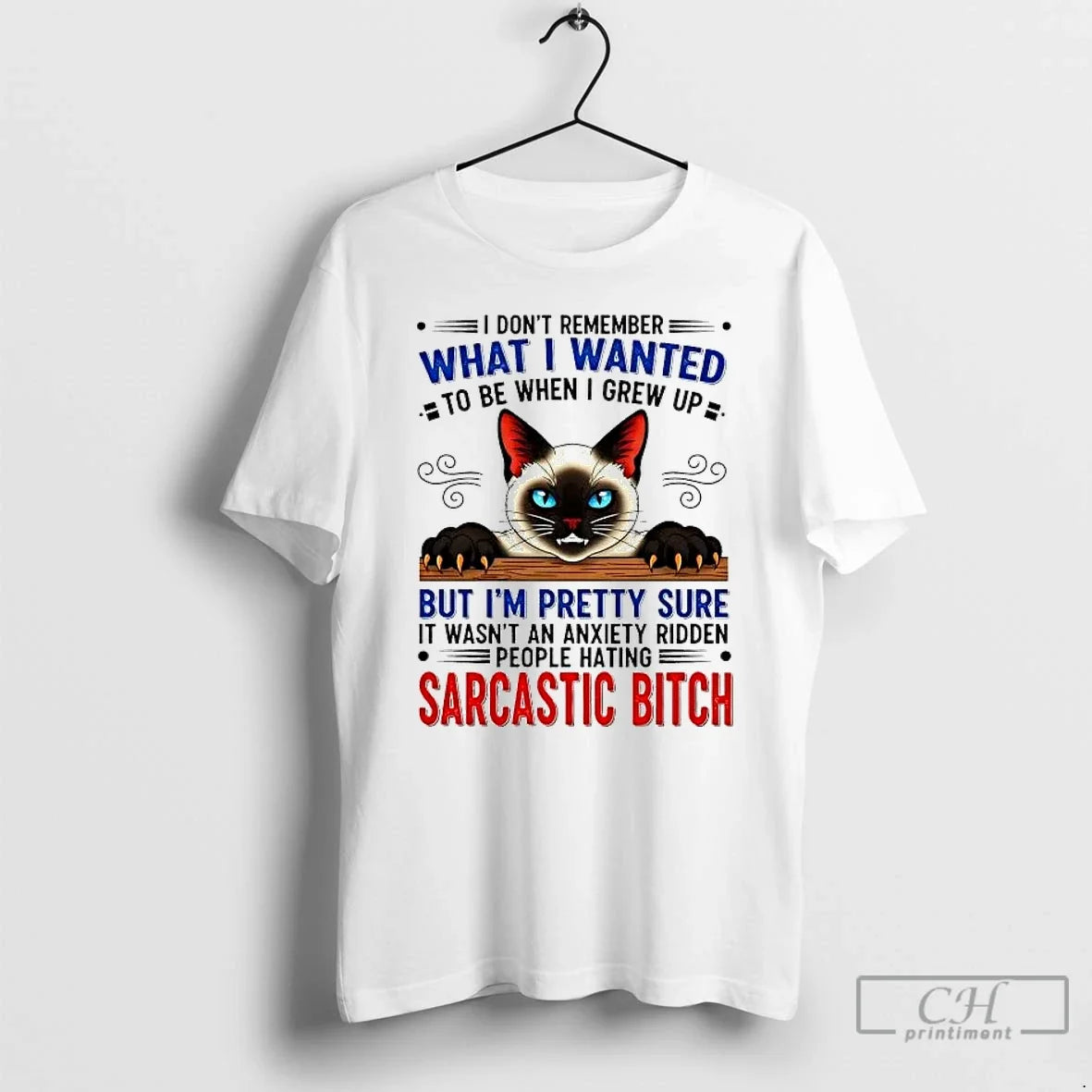 Classic Cat I Dont Remember What I Wanted Be I Grew Up Sarcastic Bitch T-Shirts, Hoodie, Sweatshirt - T-Shirt, Sweatshirt, Hoodie