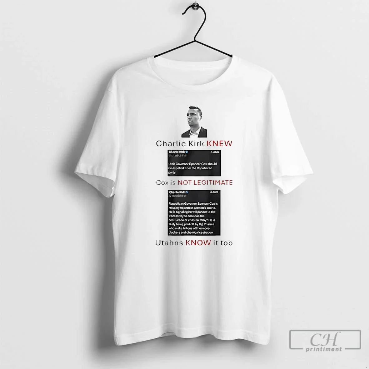 Classic Charlie Kirk Knew Cox Is Not Legitimate Utahns Know Too T-Shirts, Hoodie, Sweatshirt - T-Shirt, Sweatshirt, Hoodie