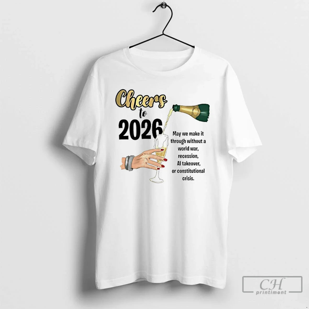 Classic Cheers 2026 May We Make Though Without World War Recession T-Shirts, Hoodie, Sweatshirt - T-Shirt, Sweatshirt, Hoodie