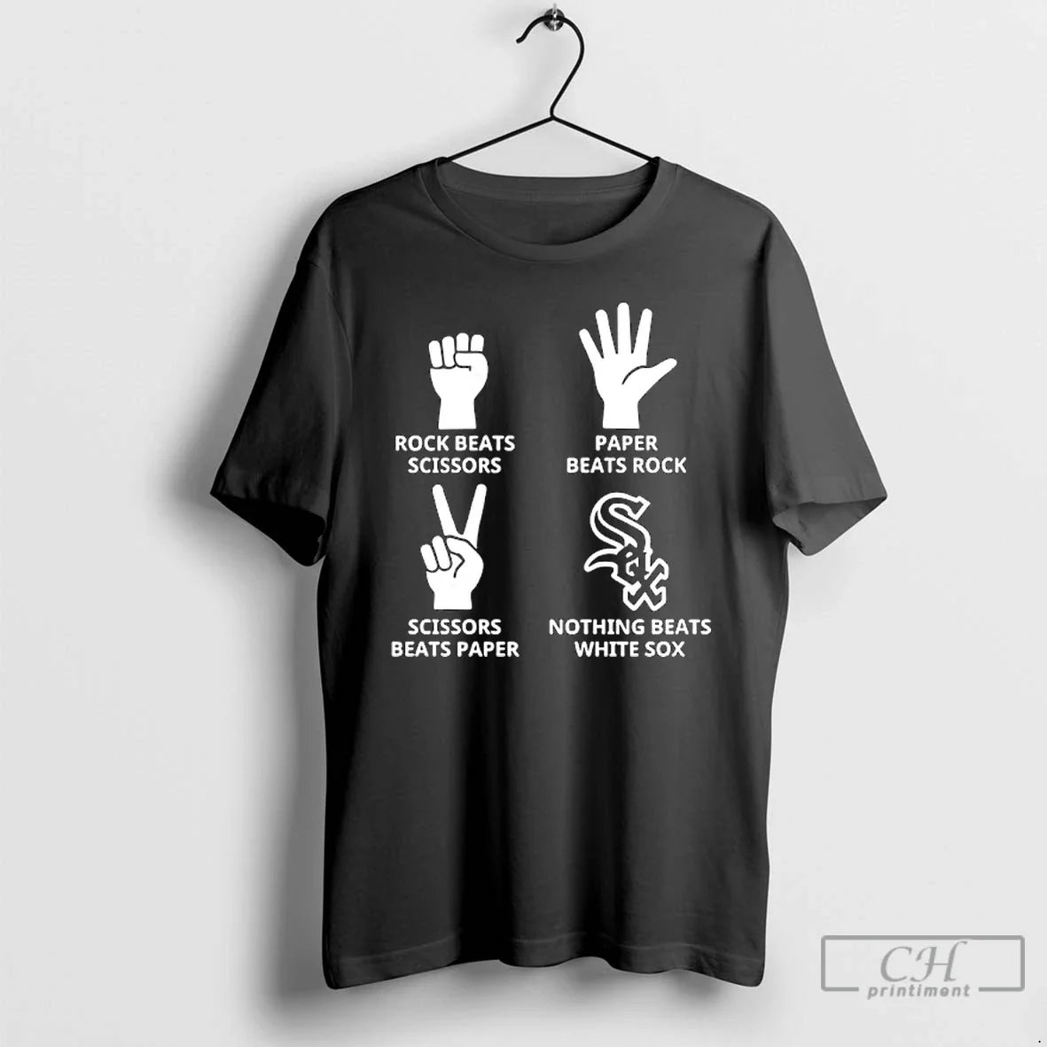 Classic Chicago White Sox Nothing Beats Rock Beats Scissors Paper Beats Rock Scissors Beats Paper T-Shirts, Hoodie, Sweatshirt - T-Shirt, Sweatshirt, Hoodie
