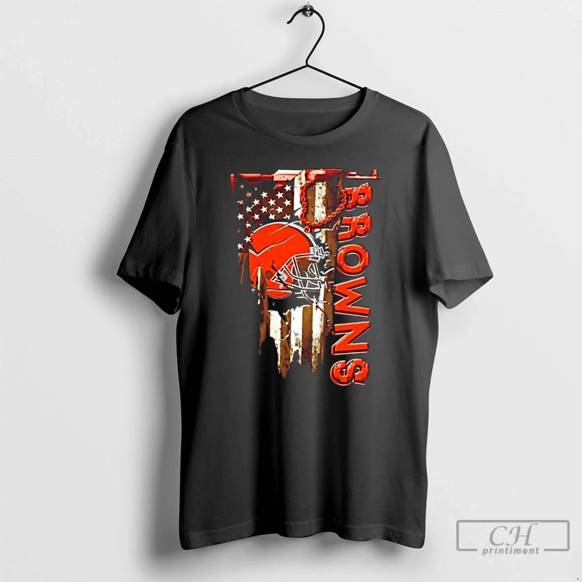 Classic Cleveland Browns Football Battle Shattered Usa Flag Rip T-Shirts, Hoodie, Sweatshirt - T-Shirt, Sweatshirt, Hoodie