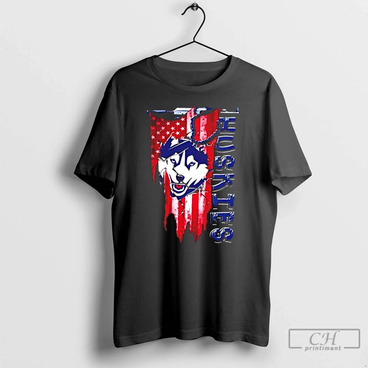 Classic Connecticut Huskies Football Battle Shattered Usa Flag Rip T-Shirts, Hoodie, Sweatshirt - T-Shirt, Sweatshirt, Hoodie