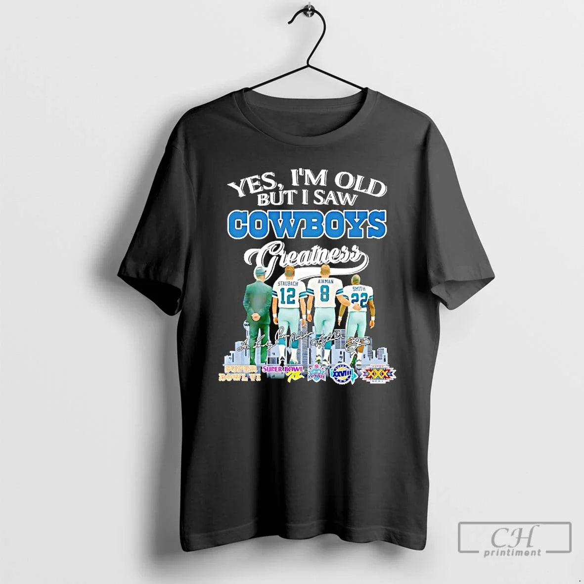 Classic Dallas Cowboys Yes Im Old But I Saw Cowboys Greatness Players Signature T-Shirts, Hoodie, Sweatshirt - T-Shirt, Sweatshirt, Hoodie