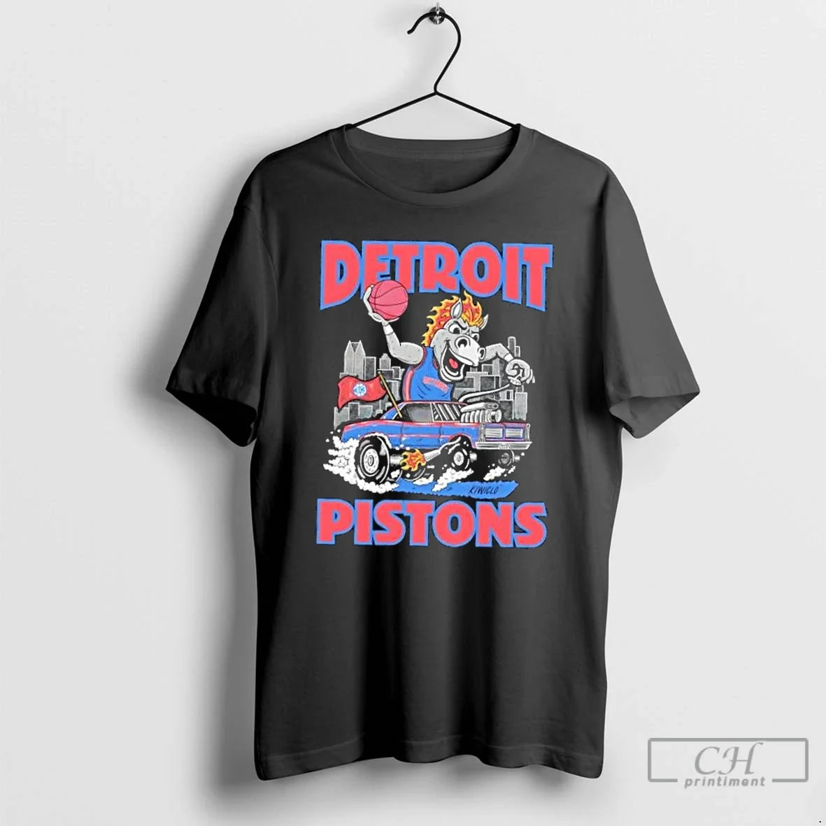 Classic Detroit Pistons Basketball Mascot Cartoon Hooper T-Shirts, Hoodie, Sweatshirt - T-Shirt, Sweatshirt, Hoodie