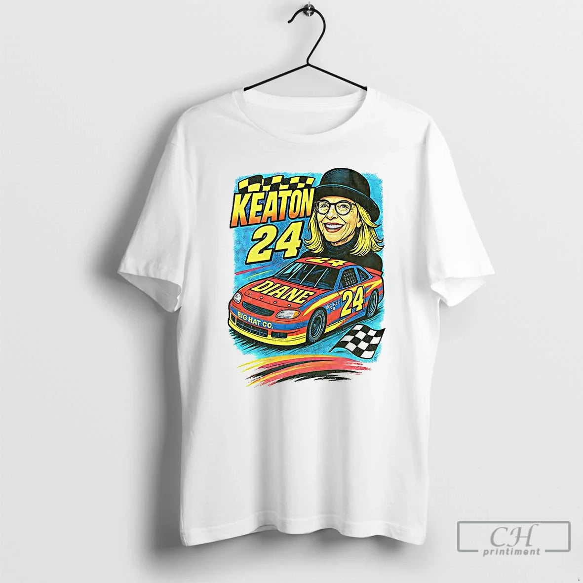 Classic Diane Keaton Nascar Racing 90s Big Hat Go Number 24 T-Shirts, Hoodie, Sweatshirt - T-Shirt, Sweatshirt, Hoodie