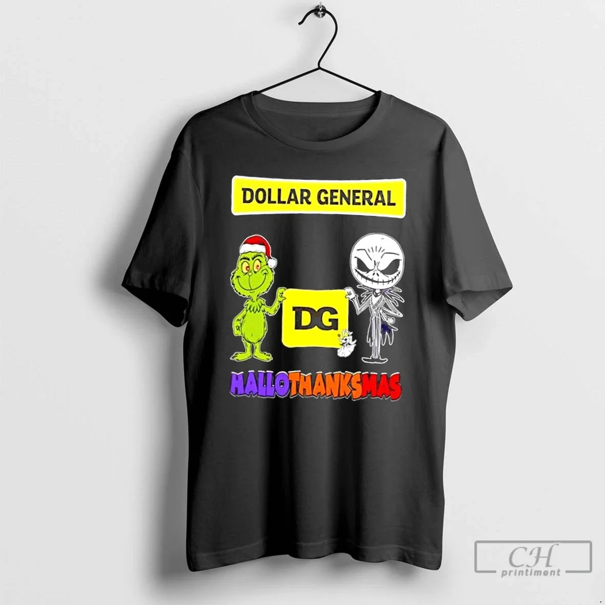 Classic Dollar General X Grinch Jack Skellington Friends Fist Bump Happy Hallothanksmas T-Shirts, Hoodie, Sweatshirt - T-Shirt, Sweatshirt, Hoodie