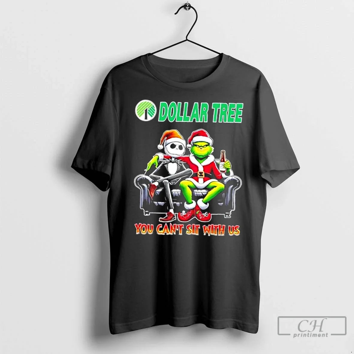 Classic Dollar Tree X Grinch Jack Skellington Happy Hallothankmas You Cant Sit Us T-Shirts, Hoodie, Sweatshirt - T-Shirt, Sweatshirt, Hoodie