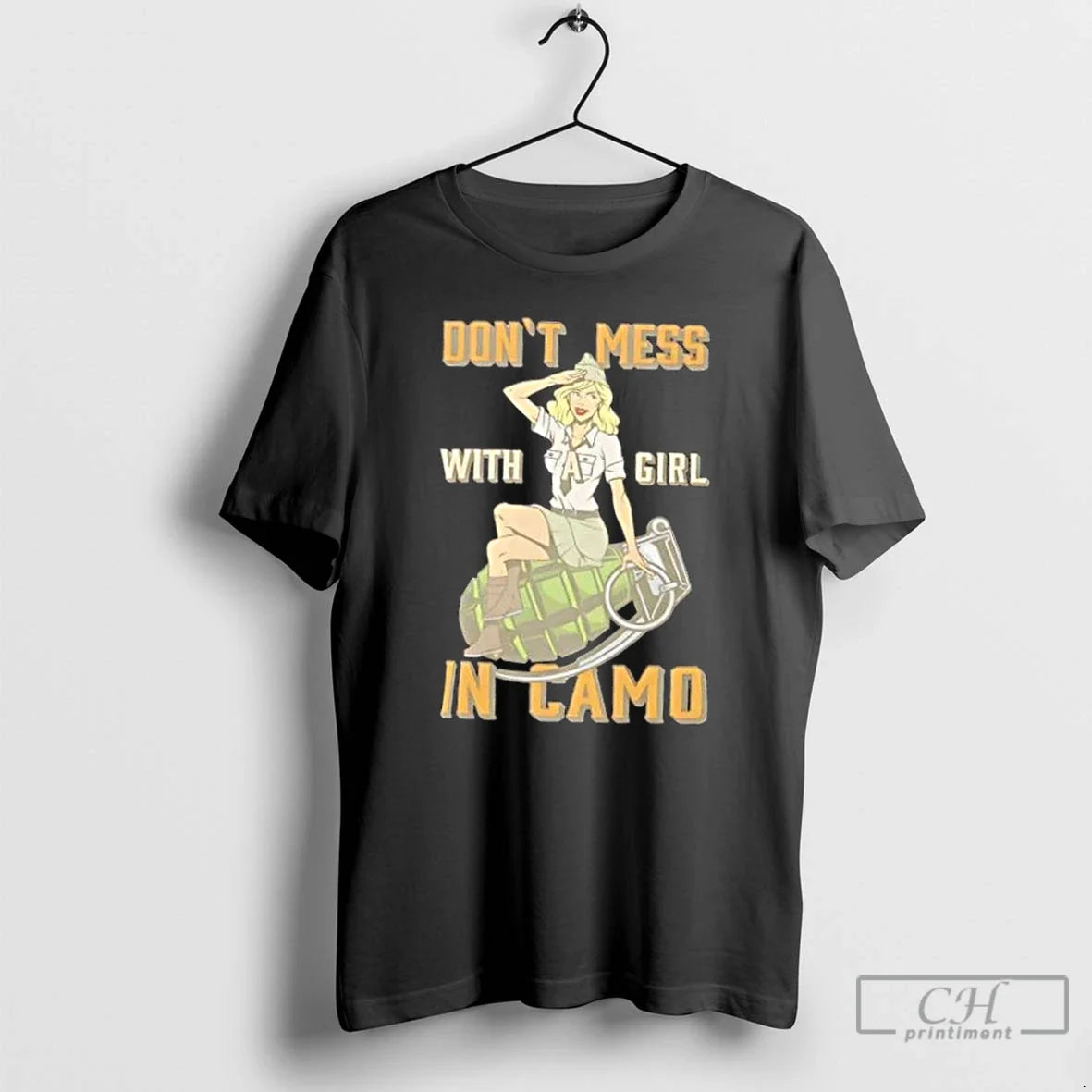 Classic Dont Mess Girl Camo Retro Army T-Shirts, Hoodie, Sweatshirt - T-Shirt, Sweatshirt, Hoodie