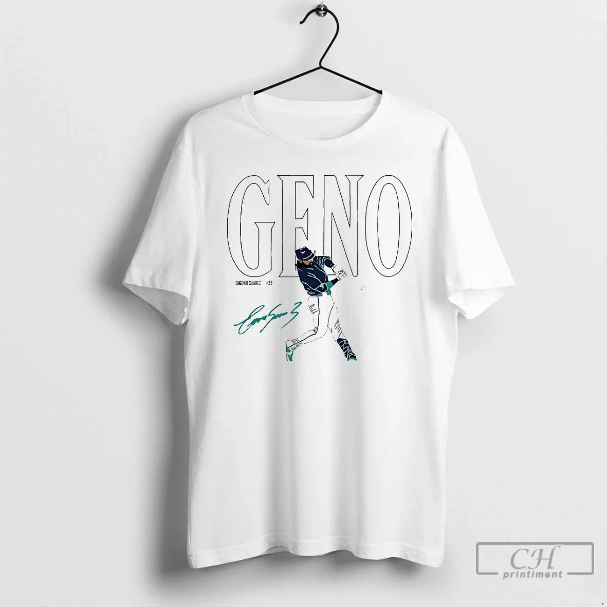 Classic Eugenio Suarez 28 Seattle Mariners Geno Signature T-Shirts, Hoodie, Sweatshirt - T-Shirt, Sweatshirt, Hoodie