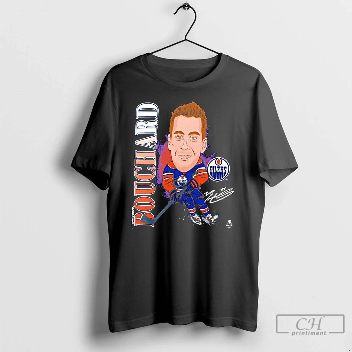 Classic Evan Bouchard Edmonton Oilers Player Action Signature T-Shirts, Hoodie, Sweatshirt - T-Shirt, Sweatshirt, Hoodie