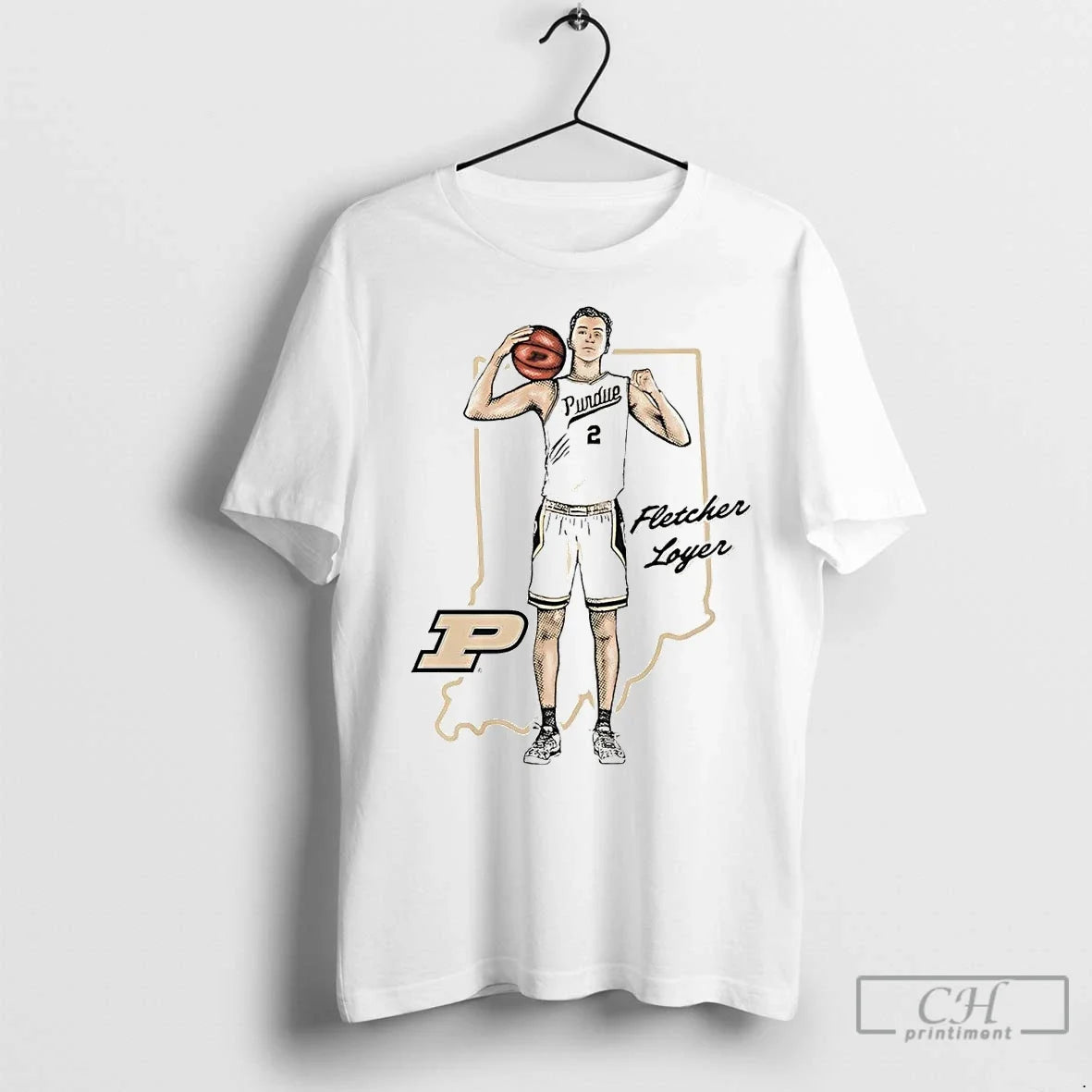 Classic Fletcher Loyer Illustrated Purdue Boilermakers T-Shirts, Hoodie, Sweatshirt - T-Shirt, Sweatshirt, Hoodie