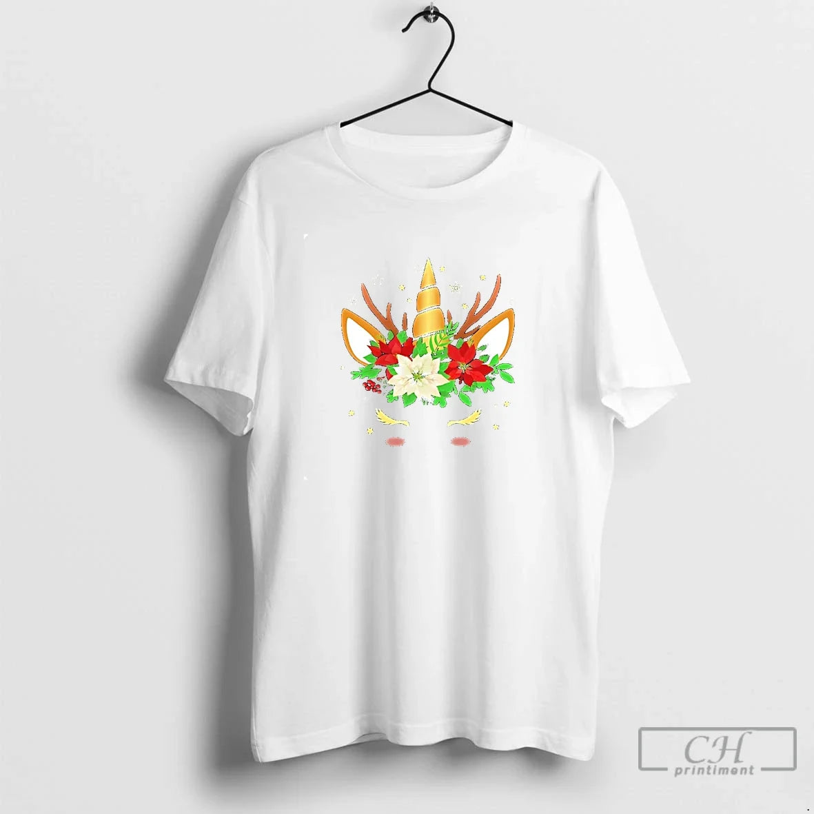 Classic Floral Antler Unicorn Lights T-Shirts, Hoodie, Sweatshirt - T-Shirt, Sweatshirt, Hoodie